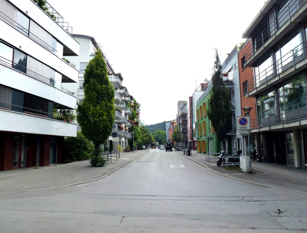 Blick in die Aixer Straße 